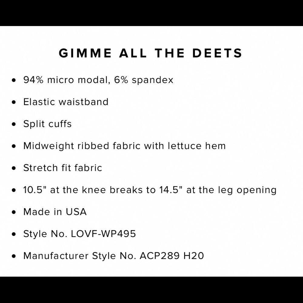 NWT Lovers + Friends Olivia Ribbed Pant - Picture 6 of 6